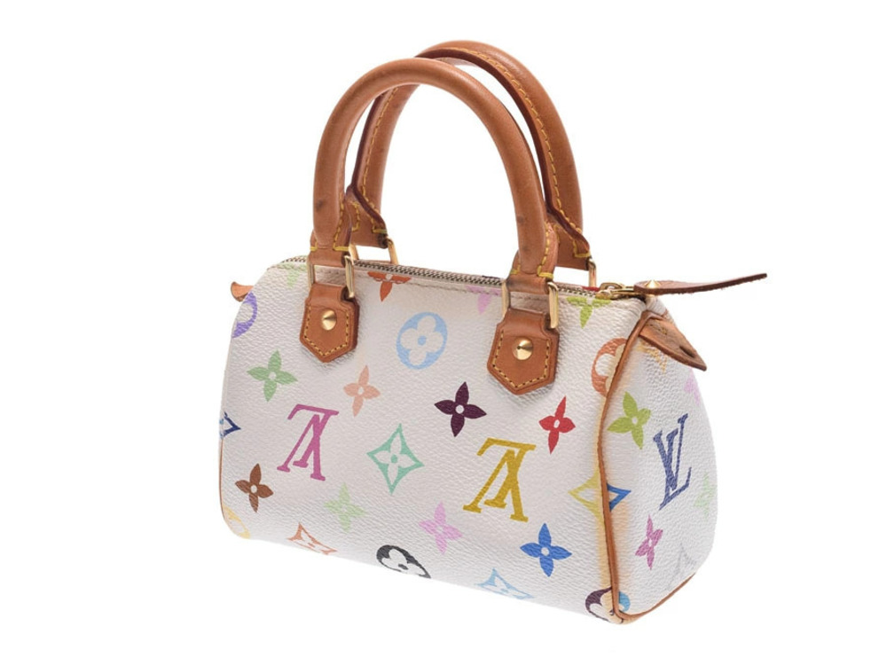 Louis Vuitton Pouch Speedy White Multicolor Strap White